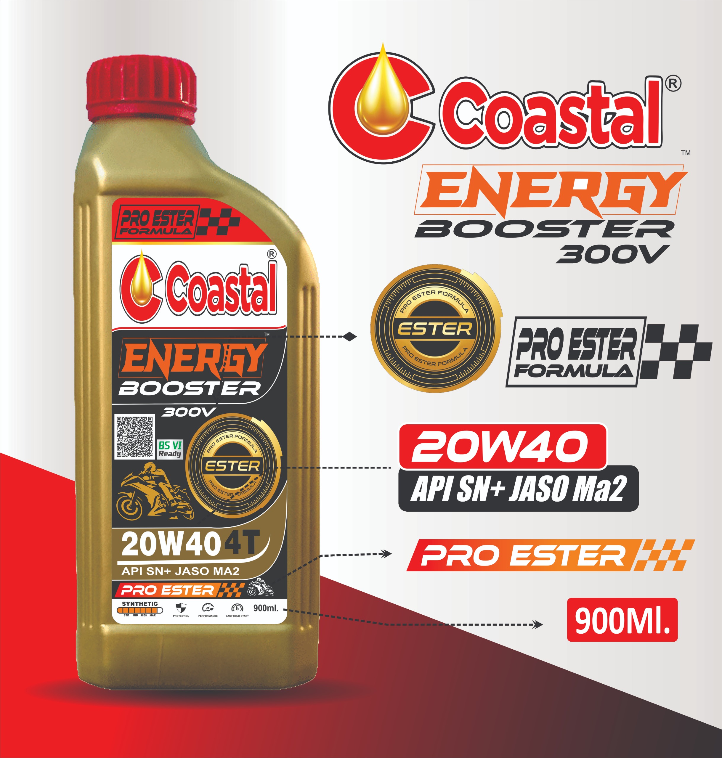 COASTAL ENERGY BOOSTER 300V BIKE ENGINE OIL